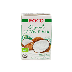 Органическое кокосовое молоко "FOCO" ORGANIC 250 мл, Tetra Pak
